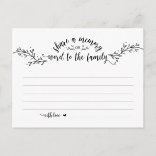 Funeral Service, Rustic Black, Share a memory card