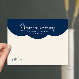 Funeral Service, Share a memory Memorial Card