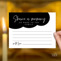 Funeral Service, Share a memory Memorial Card