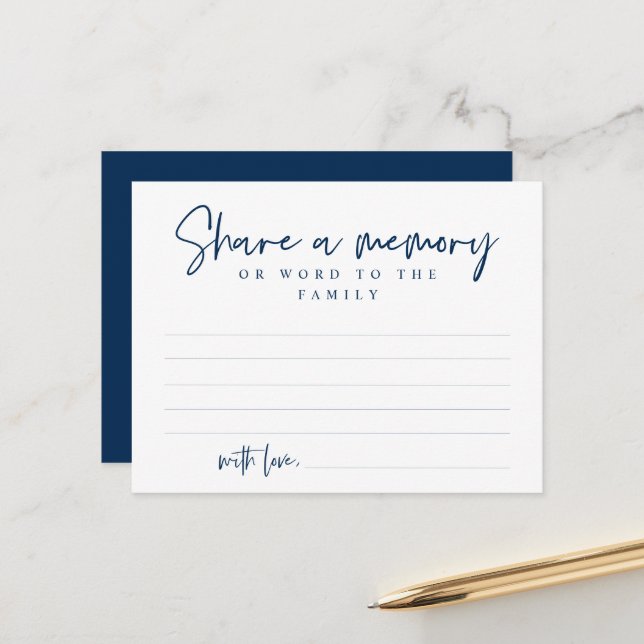 Funeral Service, Share a memory, Word Family Card (Front/Back In Situ)