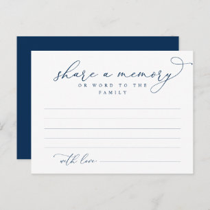 Funeral Service, Share a memory, Word Family Card