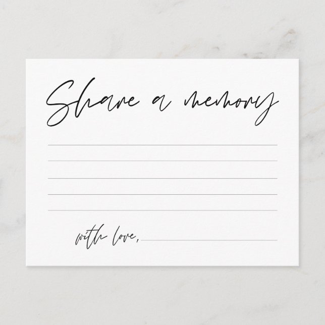 Funeral Service, Share a memory, Word Family Card (Front)