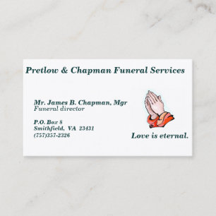 Funeral Services business card - C... - Customized