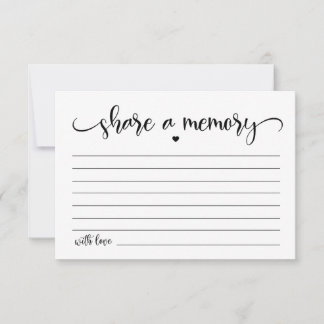 Funeral Share a Memory Card Memorial Memory card