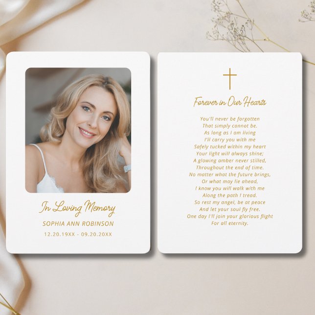 Funeral Sympathy Memorial Prayer Remembrance Cards (Creator Uploaded)