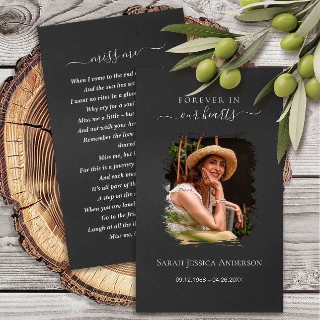 Funeral Sympathy Photo Memorial Prayer Card (Creator Uploaded)