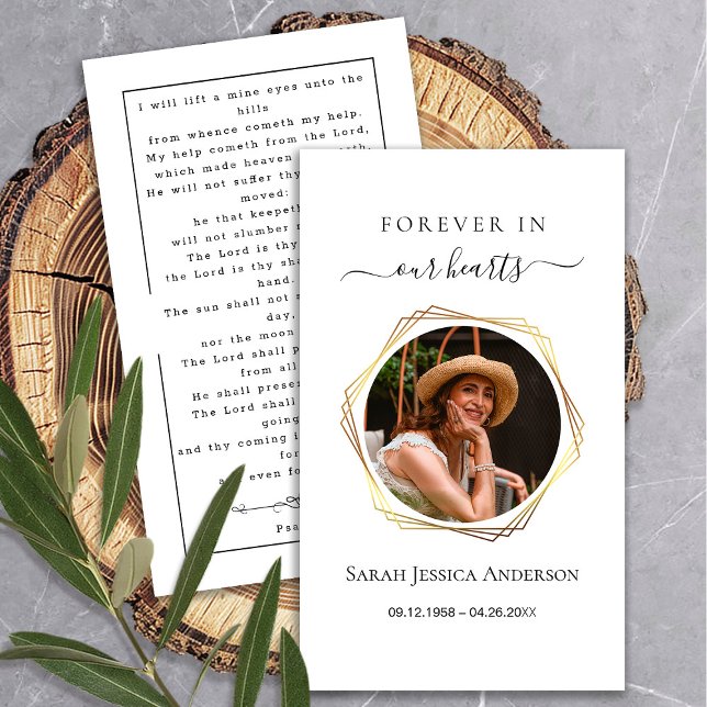 Funeral Sympathy Photo Memorial Prayer Card (Creator Uploaded)