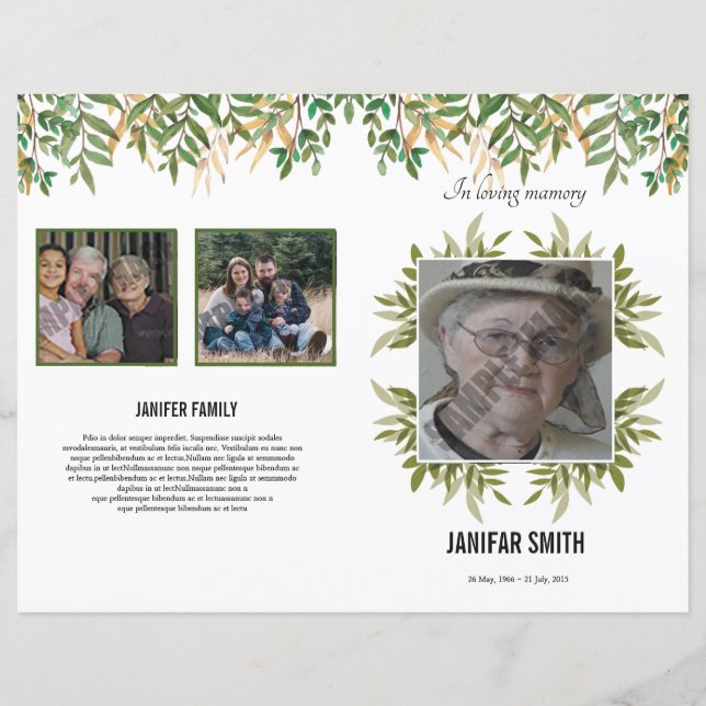 Funeral Template (Front)