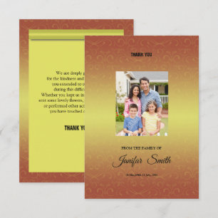 Funeral Thank You Card