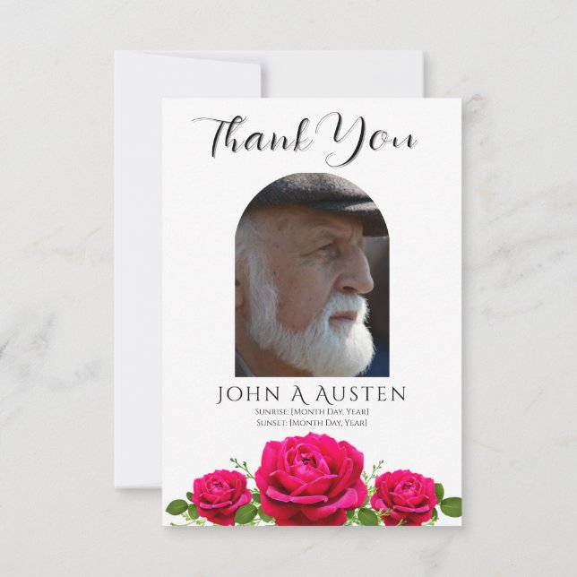 Funeral Thank You Card  (Back)