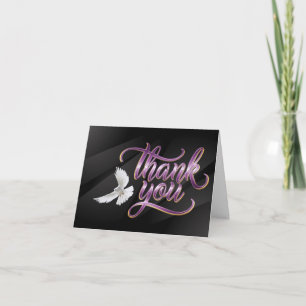 Funeral Thank You Card Purple Sympathy Card