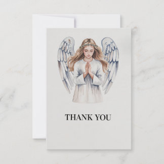 Funeral Thank You Card with a Heavenly Angel