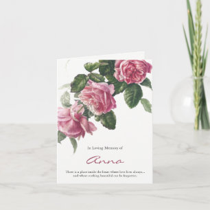 Funeral Thank You Cards Antique Tea Rose