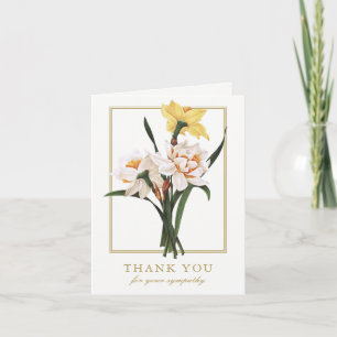Funeral Thank You Cards Double Daffodils