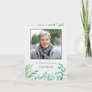 Funeral Thank You Cards Eucalyptus Watercolor
