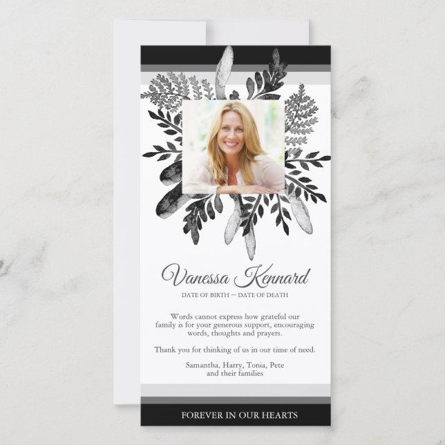 Funeral Thank You Cards | Florals (Front)