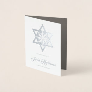 Funeral Thank You Cards   Jewish Silver Foil
