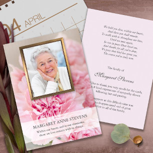 Funeral Thank You Cards   Pretty Pink Peony 5