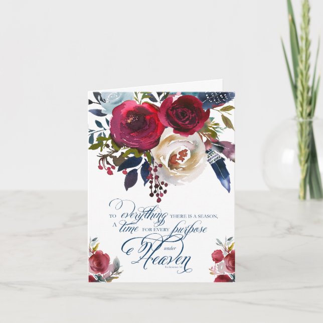 Funeral Thank You Cards | There Is A Season (Front)