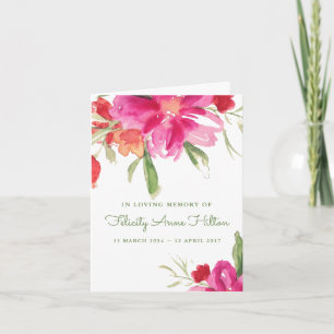 Funeral Thank You Cards Watercolor Florals 5