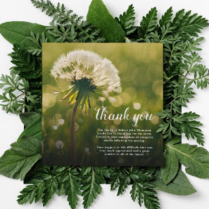 Funeral Thank You   Dandelion Wish Bereavement Card