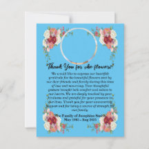 Funeral Thank You For Flowers After Death