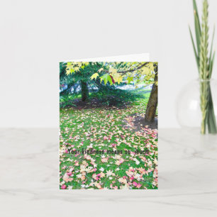 Funeral -Thank You from Family Autumn Leaves Thank You Card