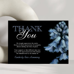 Funeral Thank You Note   Bluebell Flowers Card