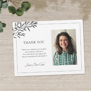 Funeral Thank You Note Card