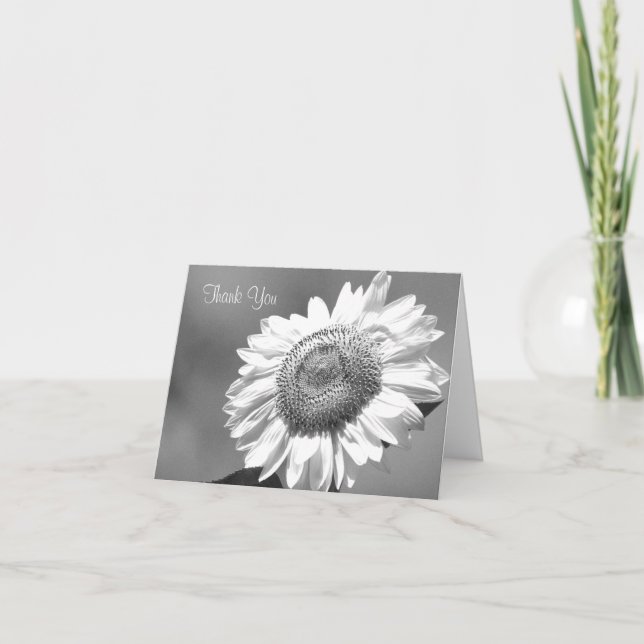 Funeral Thank You Note Card -- Sunflower (Front)