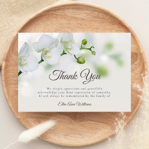 Funeral Thank You Note Grief Floral   Bereavement Card