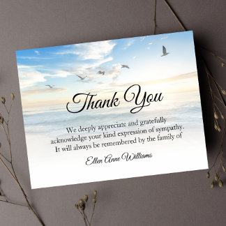 Funeral Thank You Note Grief Nature | Bereavement Card