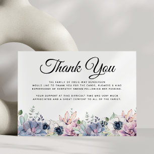 Funeral Thank You Note Succulent Bereavement Card