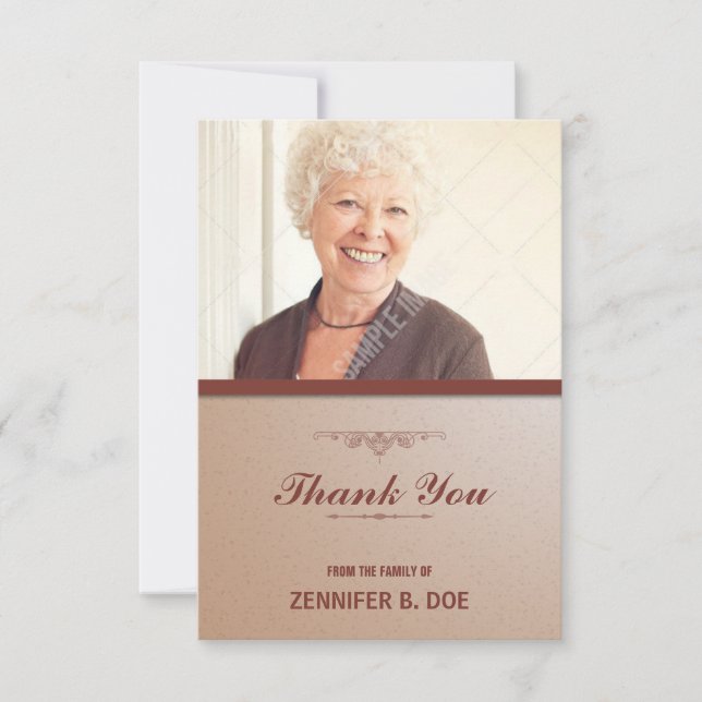 Funeral Thank You Photo Card (Front)