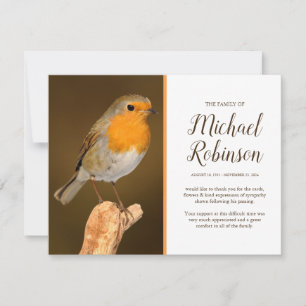 Funeral Thank You   When Robin's appear