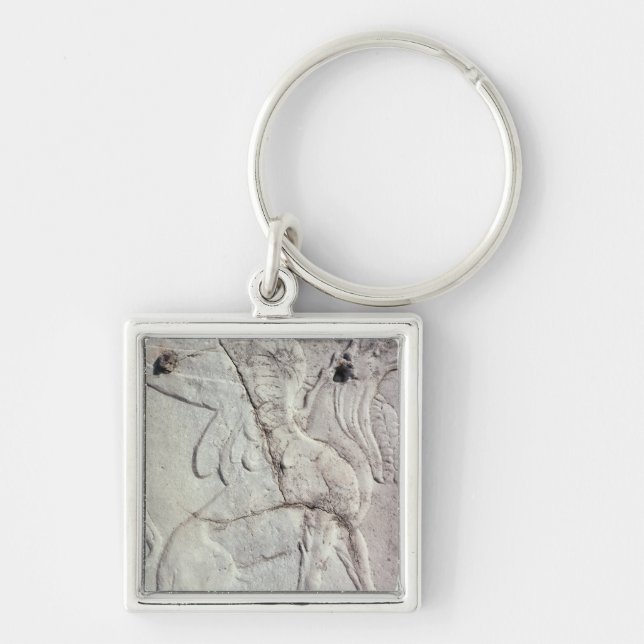 Funeral urn with carved relief of a Griffin Keychain (Front)