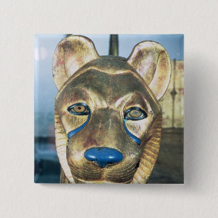 Funerary bedhead in the form of a lion 2 inch square button