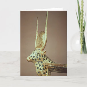 Funerary bedhead in the form of the sacred cow card