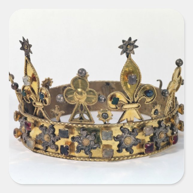 Funerary crown of Philippe of France  1404 Square Sticker (Front)