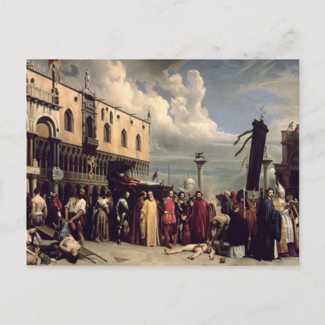 Funerary honours given to Titian who died in Venic Postcard (Front)