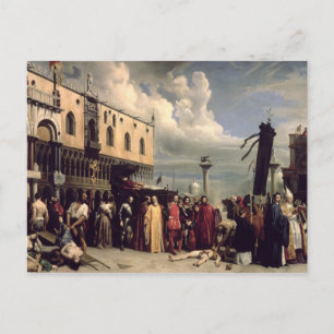 Funerary honours given to Titian who died in Venic Postcard