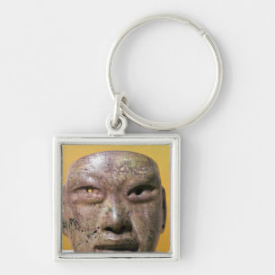 Funerary mask, Olmec, from Mexico Keychain