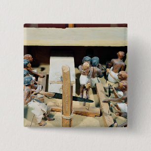 Funerary model of a carpentry workshop 2 inch square button