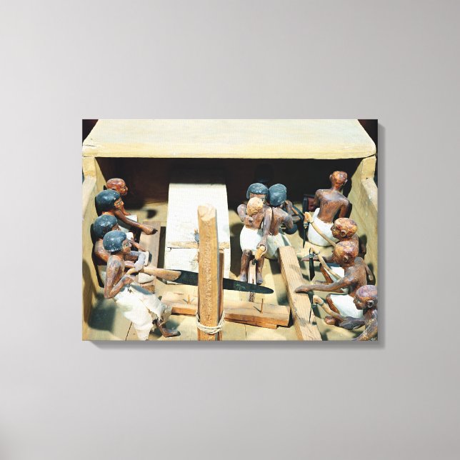Funerary model of a carpentry workshop canvas print (Front)