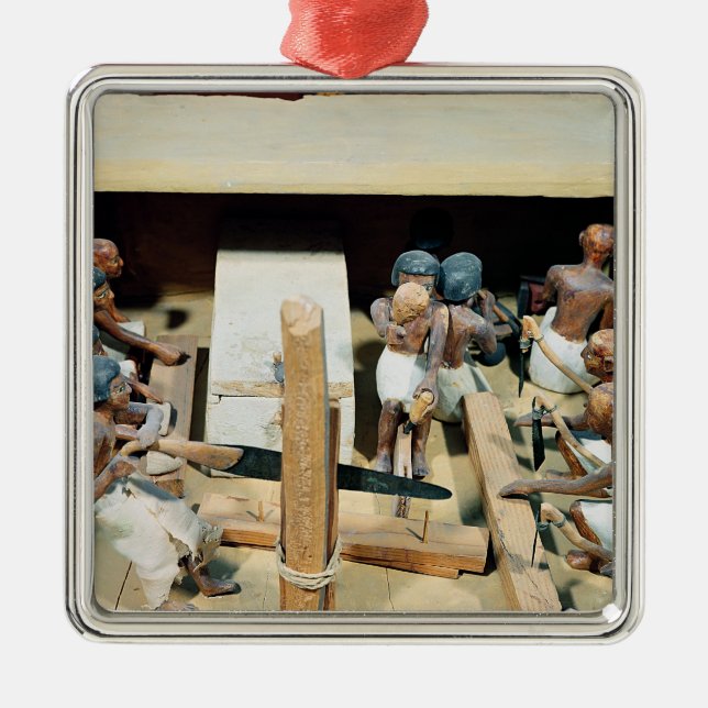 Funerary model of a carpentry workshop metal ornament (Front)