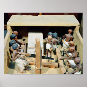 Funerary model of a carpentry workshop poster