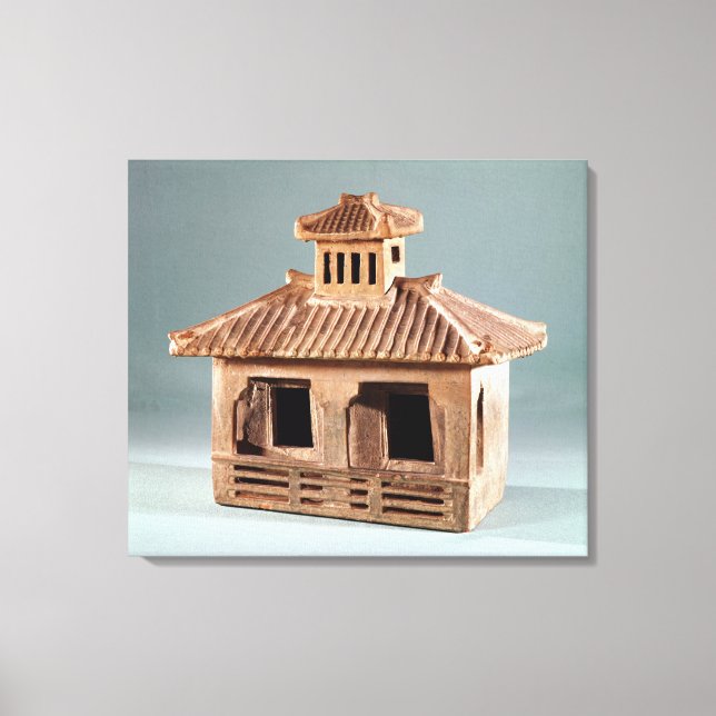 Funerary model of a house, Han Dynasty Canvas Print (Front)