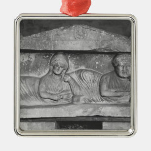 Funerary relief of a couple, from Palmyra, Syria Metal Ornament