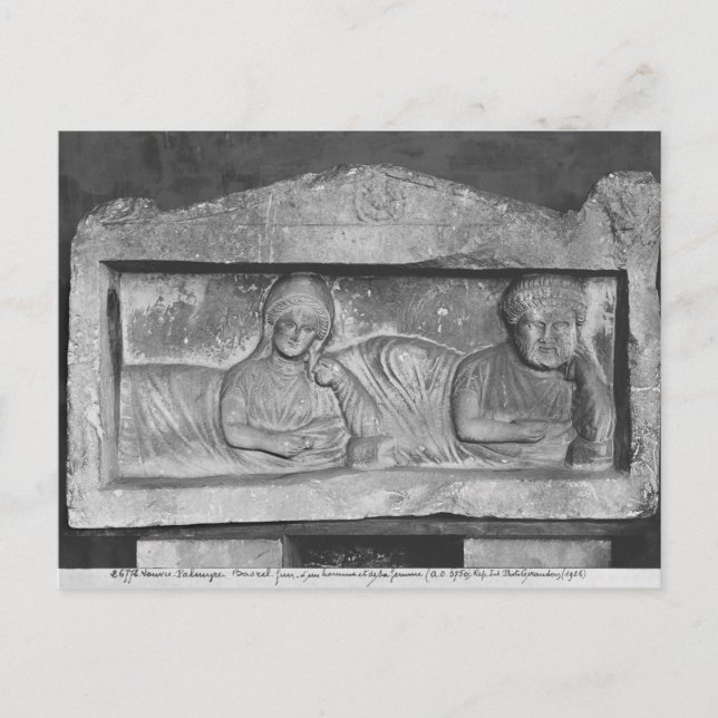 Funerary relief of a couple, from Palmyra, Syria Postcard (Front)