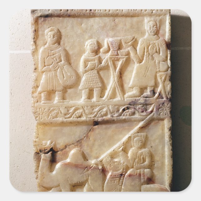 Funerary stela, from Yemen Square Sticker (Front)